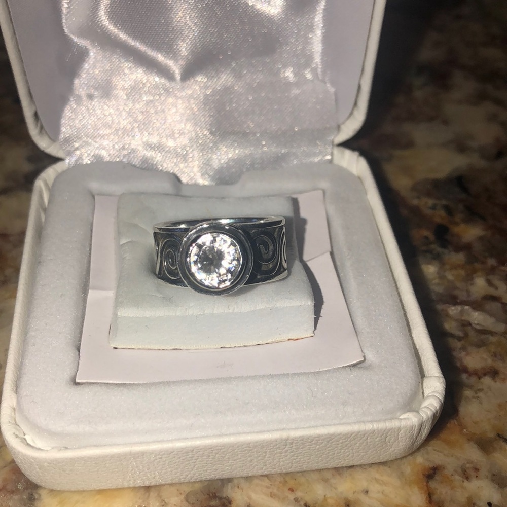 Silpada Sterling Silver retired, rare cz ring